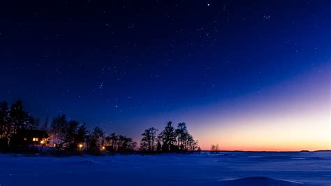 배경 화면 나무 일몰 밤 물 하늘 눈 겨울 별 집 얼음 월광 분위기 니콘 스웨덴 황혼 오로라