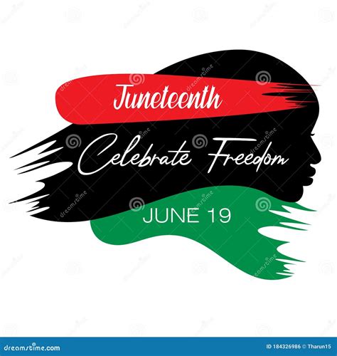 Juneteenth Or Afro American Freedom Day Stock Vector Illustration Of