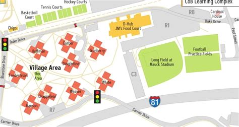 James Madison University Campus Map Map Of Rose Bowl