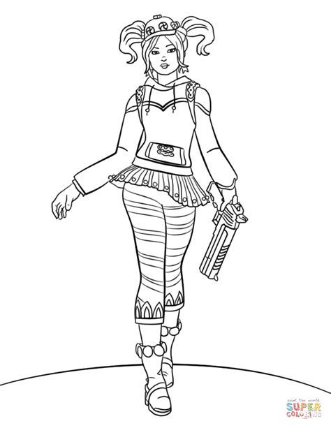Coloriage Zoey Fortnite Girl Jecolorie Girl Coloring Pages Coloring