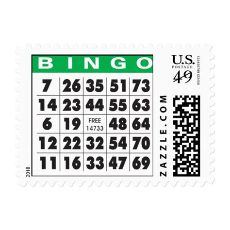 Bingo Card Postage Stamp Zazzle