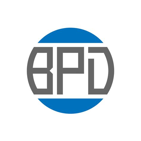 Diseño De Logotipo De Letra Bpd Sobre Fondo Blanco Concepto De