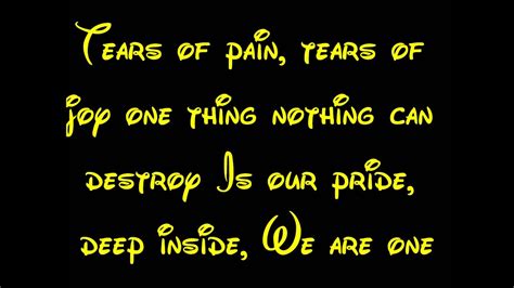 We Are One Lion King 2 Simbas Pride Lyrics Hd Youtube