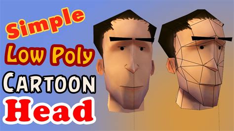 Blender 273 Simple Low Poly Cartoon Head Modeling Youtube