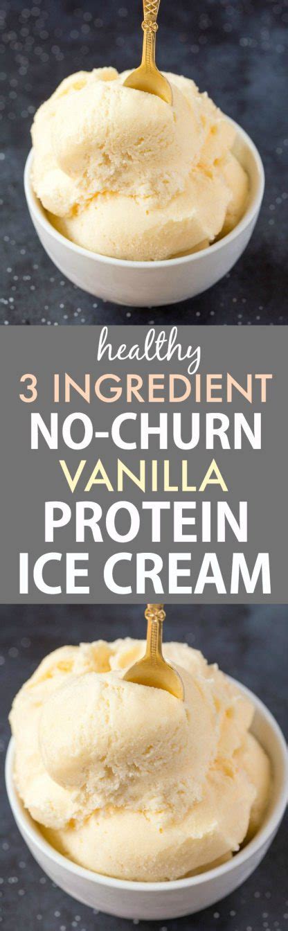 3 Ingredient No Churn Vanilla Protein Ice Cream Paleo Vegan Gluten Free Recipe Protein
