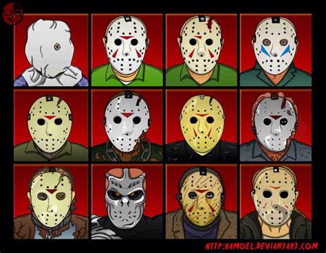 The Masks Of Jason Horror Icons Jason Voorhees Horror Movie Art