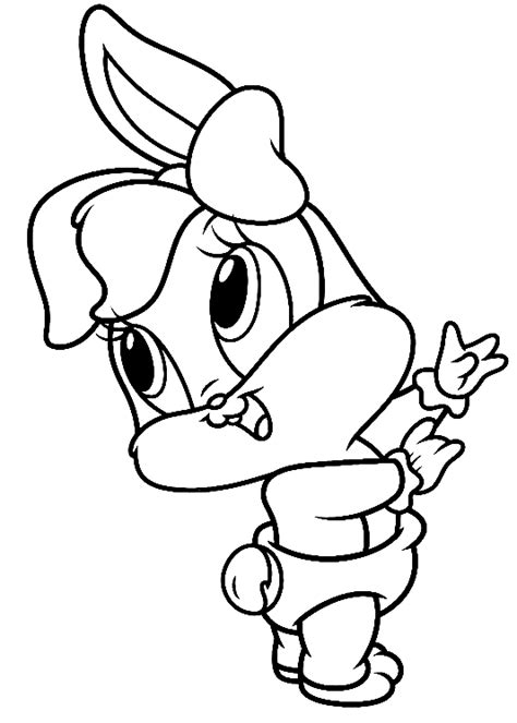 Disegno Di Baby Lola Bunny Baby Looney Tunes Da Colorare