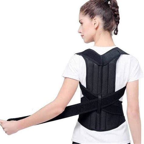 Womens Adjustable Posture Corrector Back Brace Shoulder Lumbar Spine