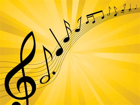 Introductions Music Melody Backgrounds | Black, Music, Yellow Templates | Free PPT Grounds and ...
