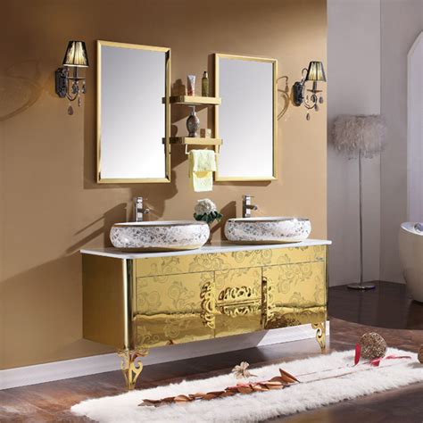 Gold Bathroom Cabinet Rispa