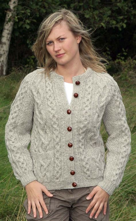 handmade aran sweater cable cardigan knitting patterns cardigans for women ladies cardigan