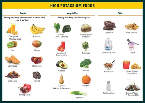 19 Best Potassium Rich Foods List Printable
