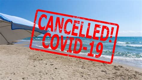Beach Holiday Cancelled Coronavirus Concept Stock Photo Image Of