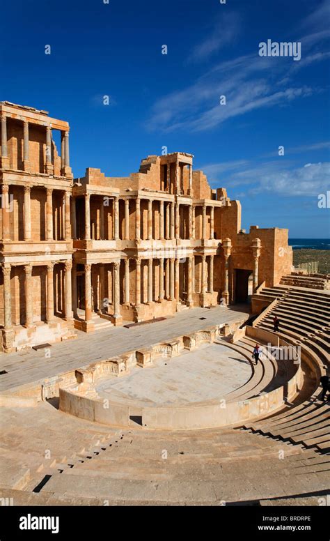 The Roman Theatre At Sabratha Libya Stock Photo Alamy