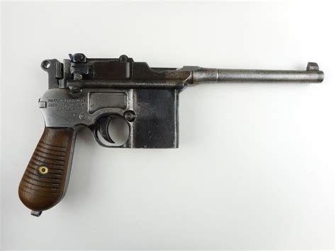 Deactivated Wwi Era Mauser Model C96 Broomhandle Schnellfeuer