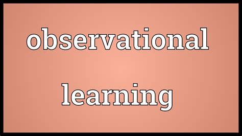 Observational Learning Meaning Youtube