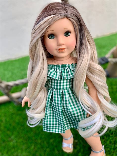 Custom Doll Wig For 18 American Girl Dolls Heat Safe Tangle Resis