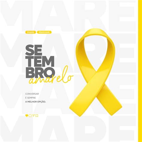 Modelo De M Dia Social Da Campanha De Setembro Amarelo Psd Premium