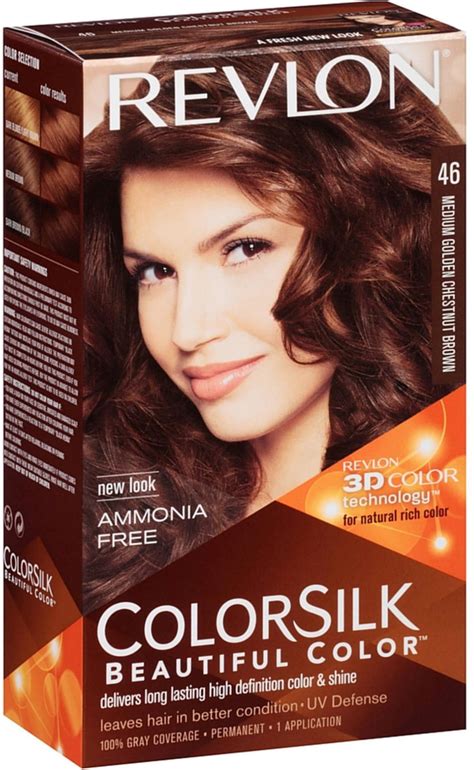 Revlon colorsilk beautiful color, medium golden chestnut brown [46] 1
