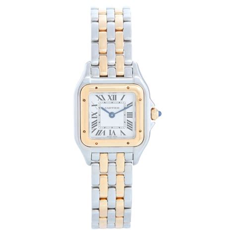 Cartier Panther Ladies 2 Tone Steel And Gold Panthere Watch At 1stdibs