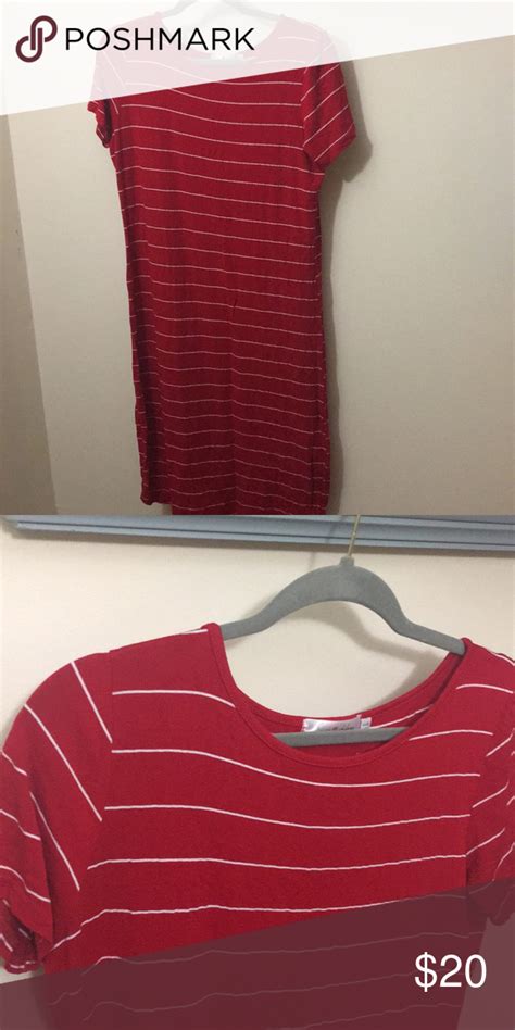 Red Stripe T Shirt Dress Striped T Shirt Dress T Shirt Dress