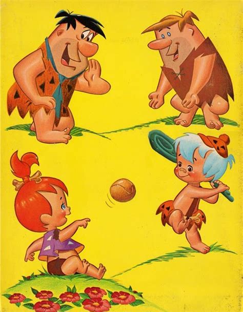Fred And Barney And Pebbles And Bamm Bamm Playing Games
