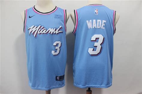 Dwyane Wade 3 Miami Heat Mens Swingman Basketball Jersey Blue