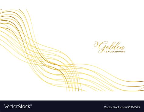 Wavy Golden Lines Premium Background Design Vector Image