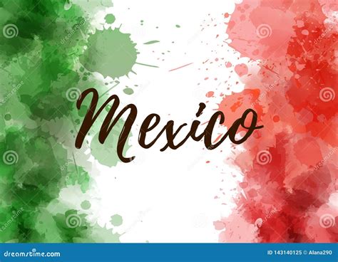 Mexico Abstract Flag Background Stock Vector Illustration Of Card