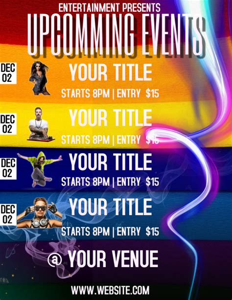 Upcoming Events Flyer Template Postermywall