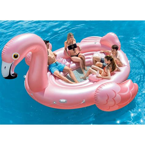 Intex Flamingo Party Inflatable Island Ride On Swimming Pool Float 73 Inches Aufblasbare