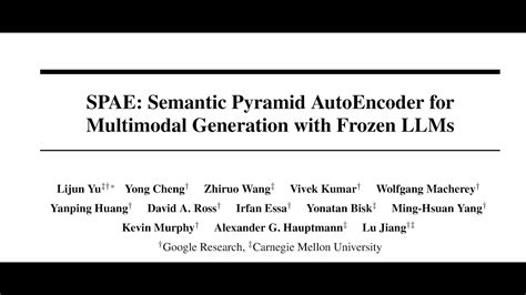 Spae Semantic Pyramid Autoencoder For Multimodal Generation With