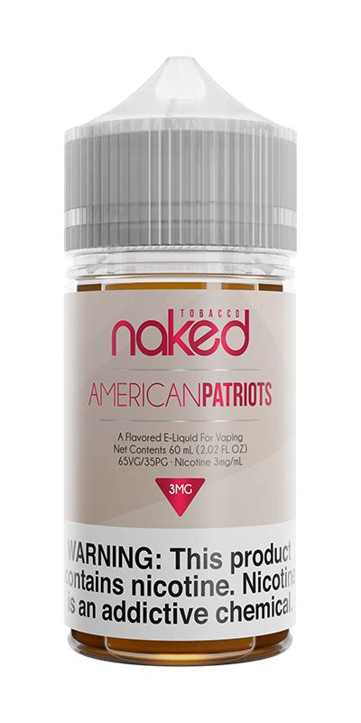naked 100 tobacco american patriot 60ml 3 6 mg vape bazaar