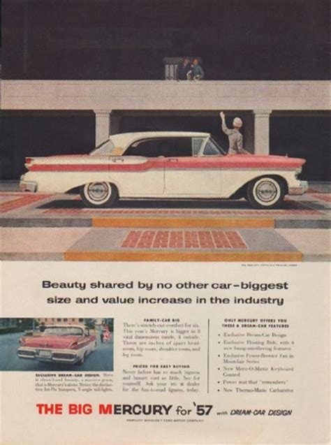 1957 Ford Mercury Vintage Ad Beauty Shared By No Other Car