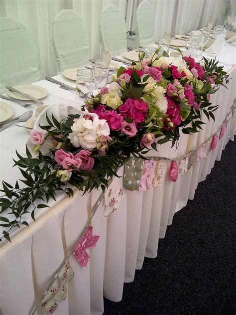 Top Table Wedding Floral Arrangement Wedding Flower Arrangements