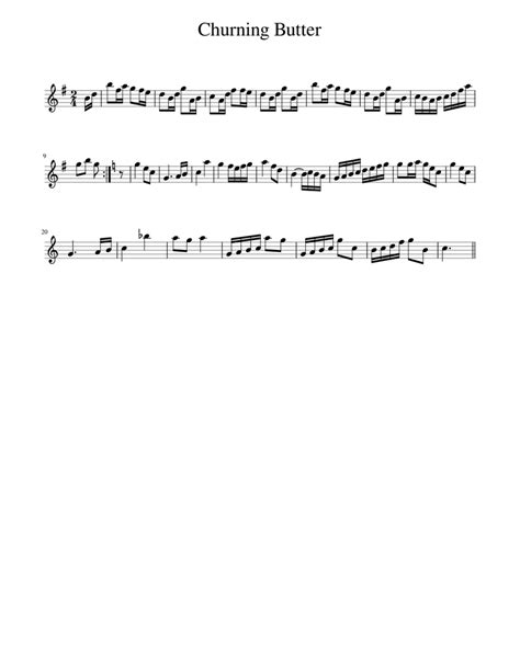 Churning Butter Sheet Music For Piano Solo Easy