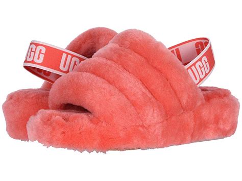 Ugg Fluff Yeah Slide Neon Coral Womens Slippers