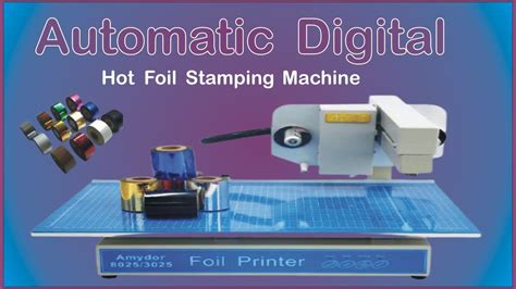 Sg 8025 Automatic Digital Hot Foil Stamping Machine Youtube