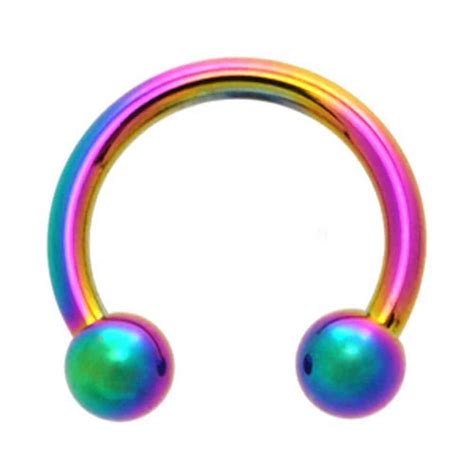 Titanium Circular Barbell Rainbow 2c02uk Body Jewellery Shop