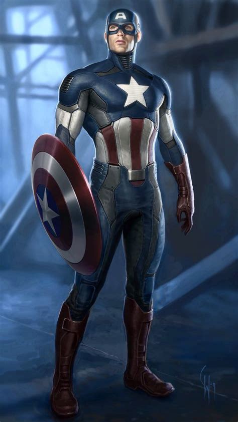 The Avengers 2012 Concept Art Captain America Costume Marvel