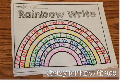 Crazy For First Grade Word Work Stations Word Work Stations Rainbow