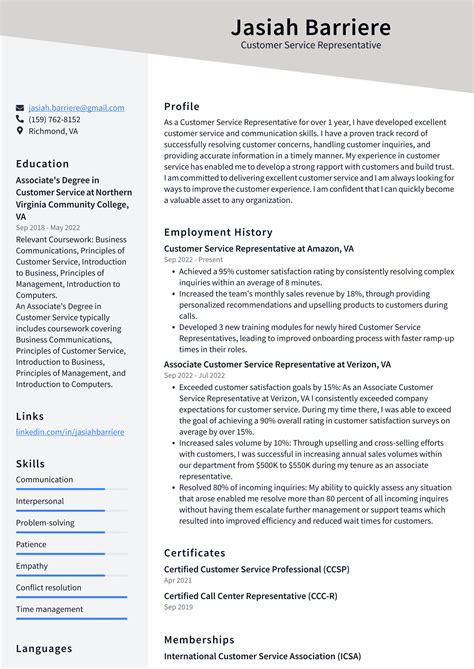 Walmart Customer Service Representative Resume Examples