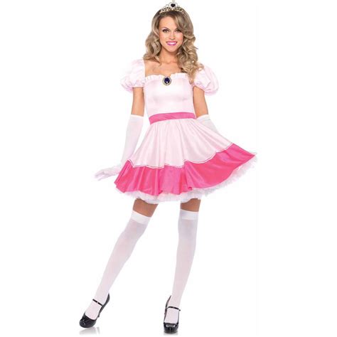 Costumes Princess Peach Adult Cosplay Costume Super Mario Bros Fancy Dress Girls Women Clothing