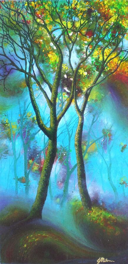 Misty Wood Painting By Jennifer Nilsson Pixels