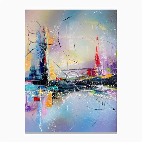 Caught In A Dream Abstract Art Painting Canvas Print By Liubov Kuptsova
