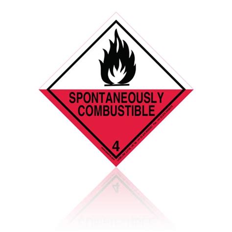 Class 4 Spontaneously Combustible 4 2 Dangerous Goods Labels