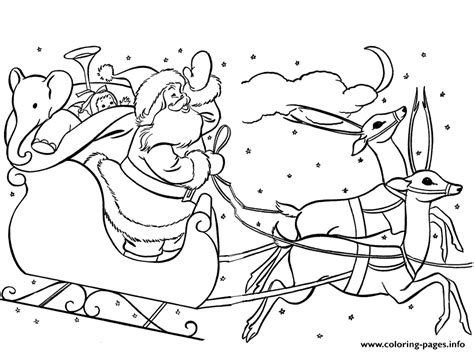 Santa Claus Sleigh Christmas S Printabledbc3 Coloring page Printable