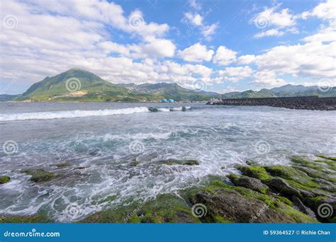 View Of The Northern Coast In Taiwan Stock Image Image Of Mist Rocky