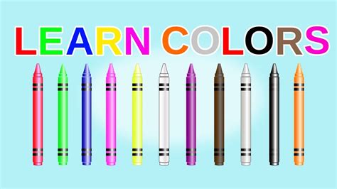 Learn Colors With New Colour Crayons For Children Video For Kids