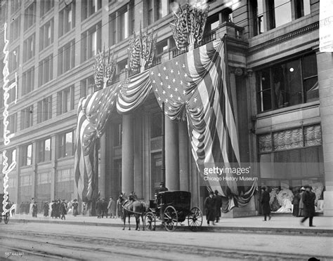 Exterior View Of Marshall Field And Co Department Store Entrance At